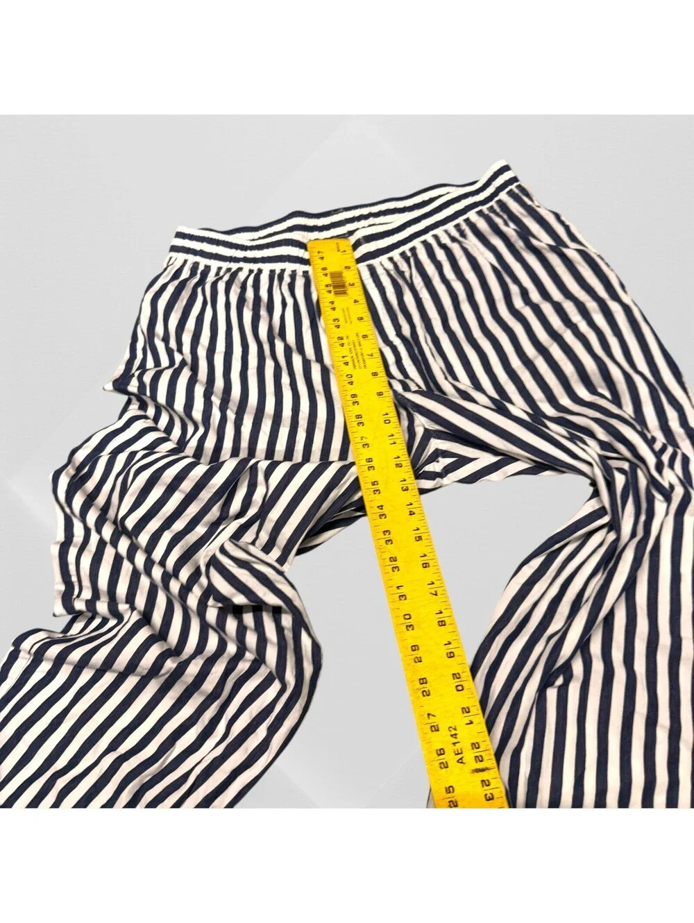 SAINTWOODS Saintwoods Pajama Pants in White Navy Blue Stripe 33 x 30  L